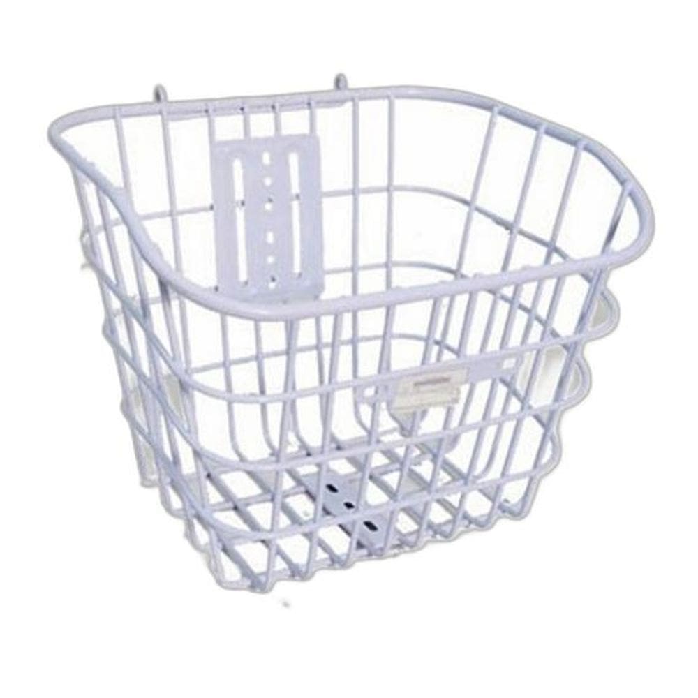 Cesta Cestinha Para Bicicleta Aramada Branca Retrô Com Tampa