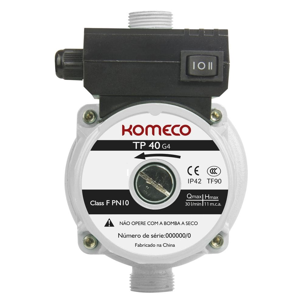 Mini Bomba Circuladora De Água TP40 G4 Ferro - Komeco - 127V