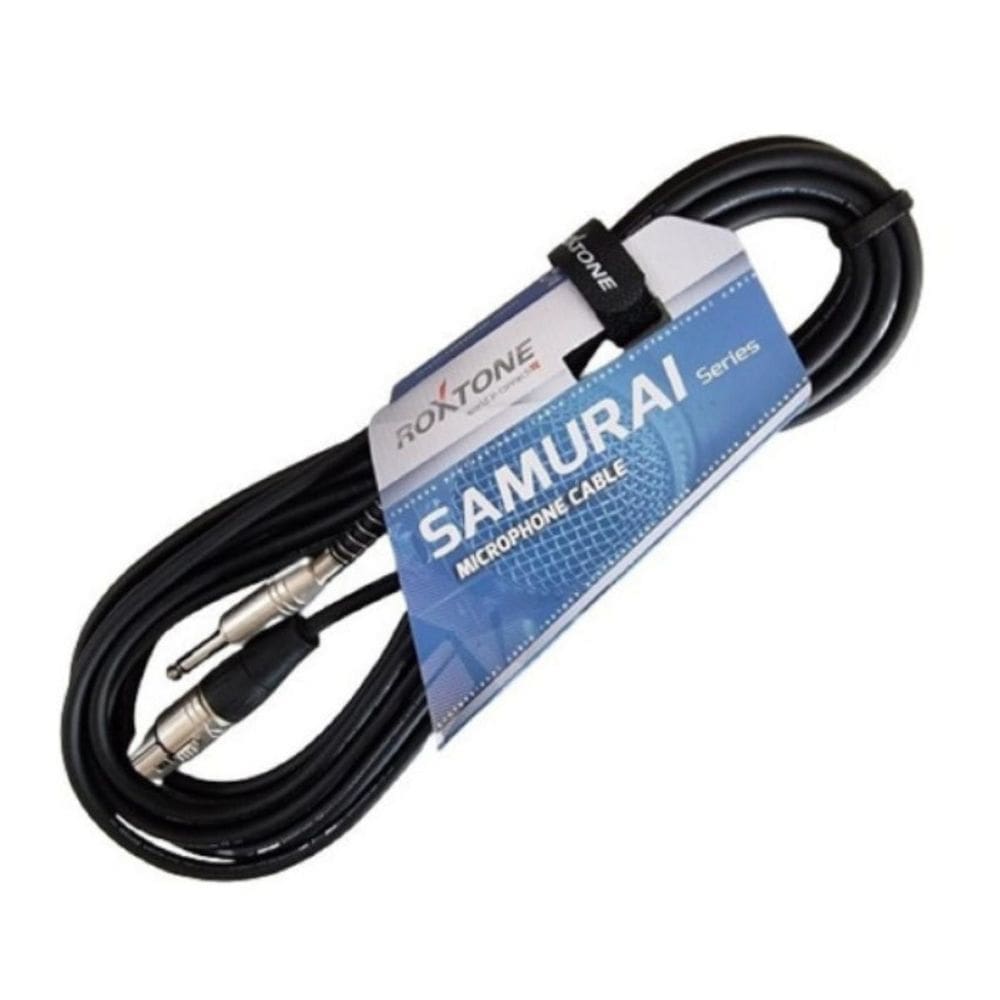 Cabo XLR x P10 3m Microfone Samurai Roxtone