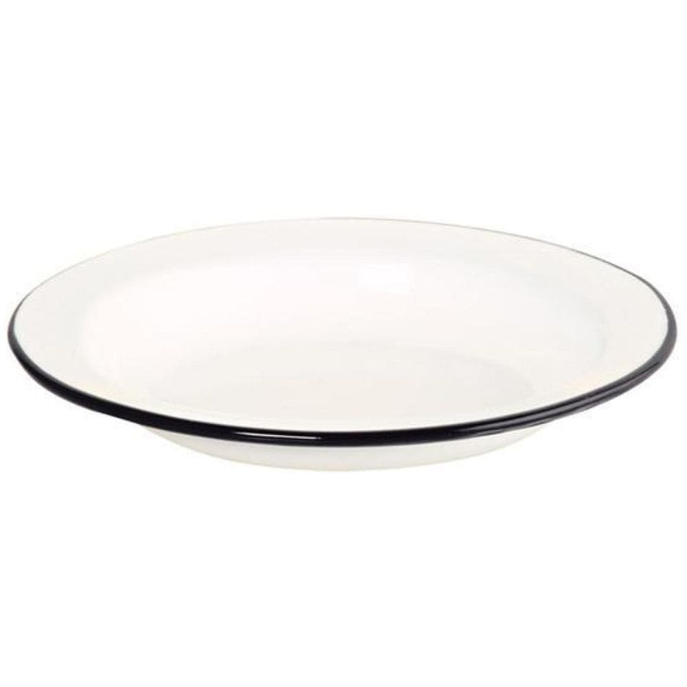 Prato Esmaltado 22/560Ml Branco Ewel Pct C 12 Unidade