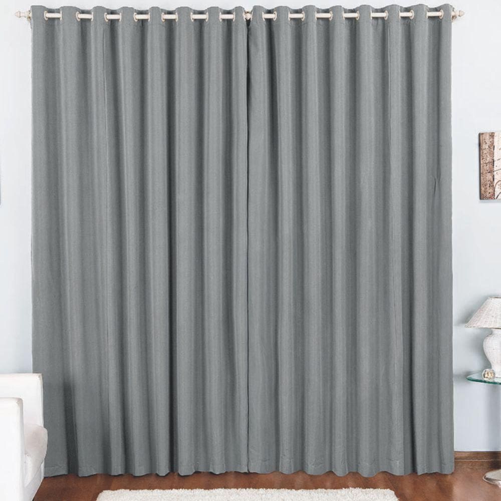 Cortina Pryme 4 Metros Sala Quarto Em Oxford Varão - Cinza