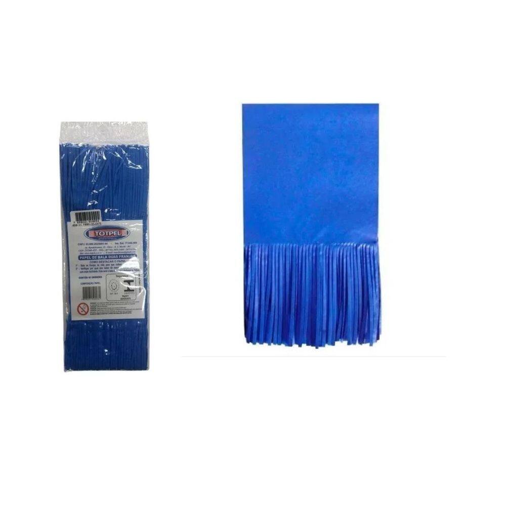 Kit Papel Seda Azul Para Embalar Bala De Coco 240 Unidades
