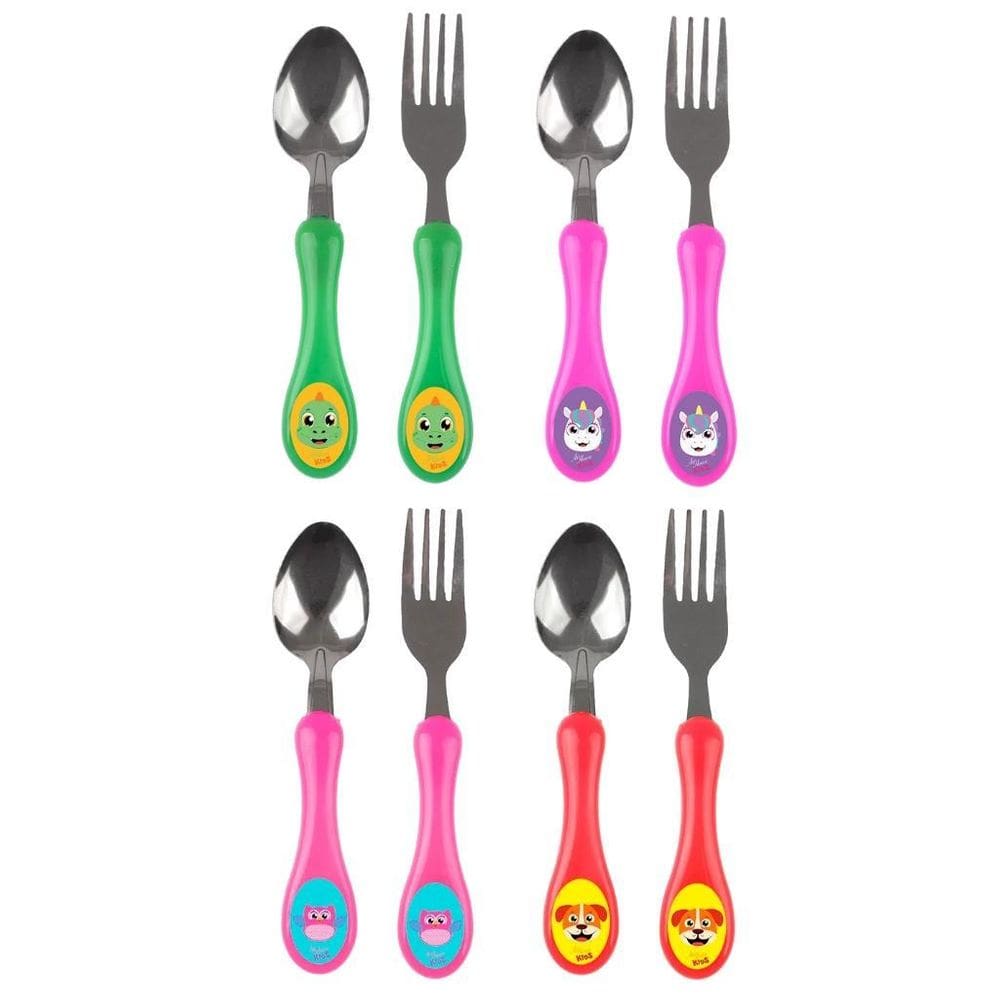 Kit Talheres Bebe Infantil Aço Inox Conjunto Garfinho E