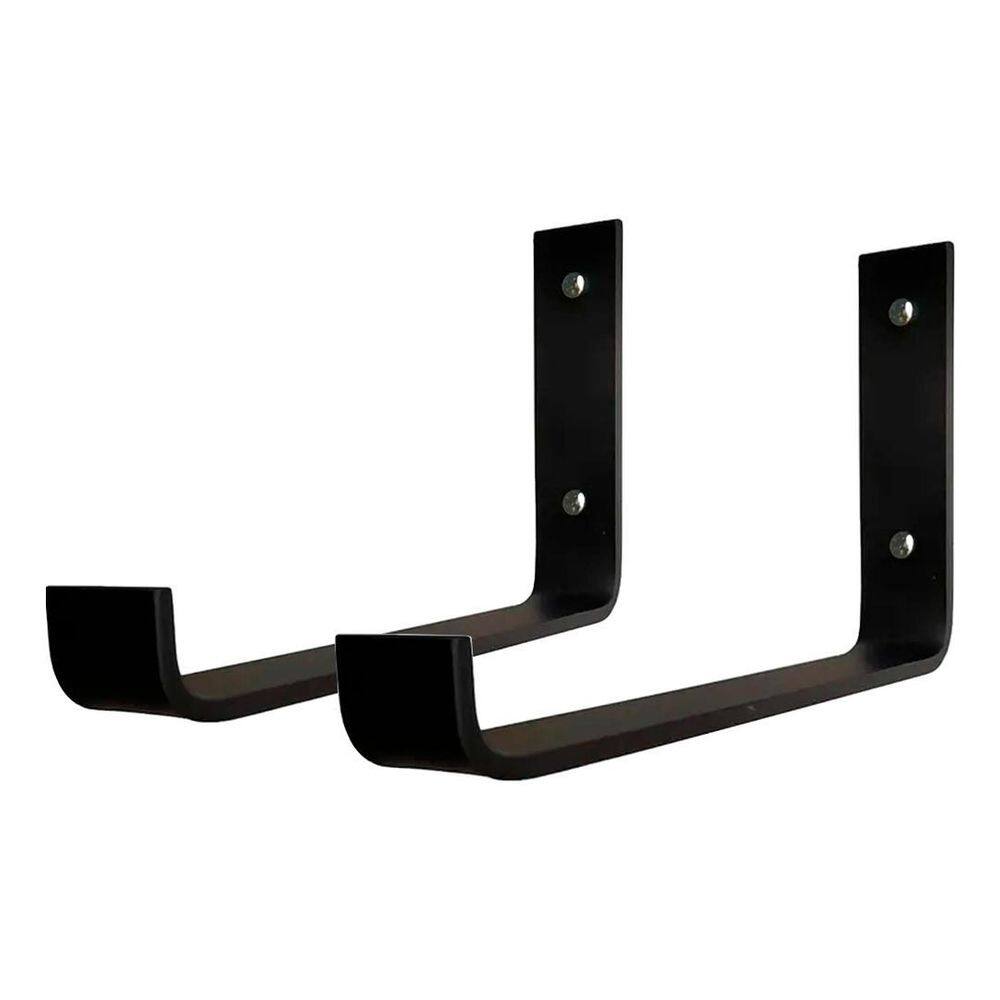 Kit 6 Suporte Mão Francesa Invertida 20Cm Preto