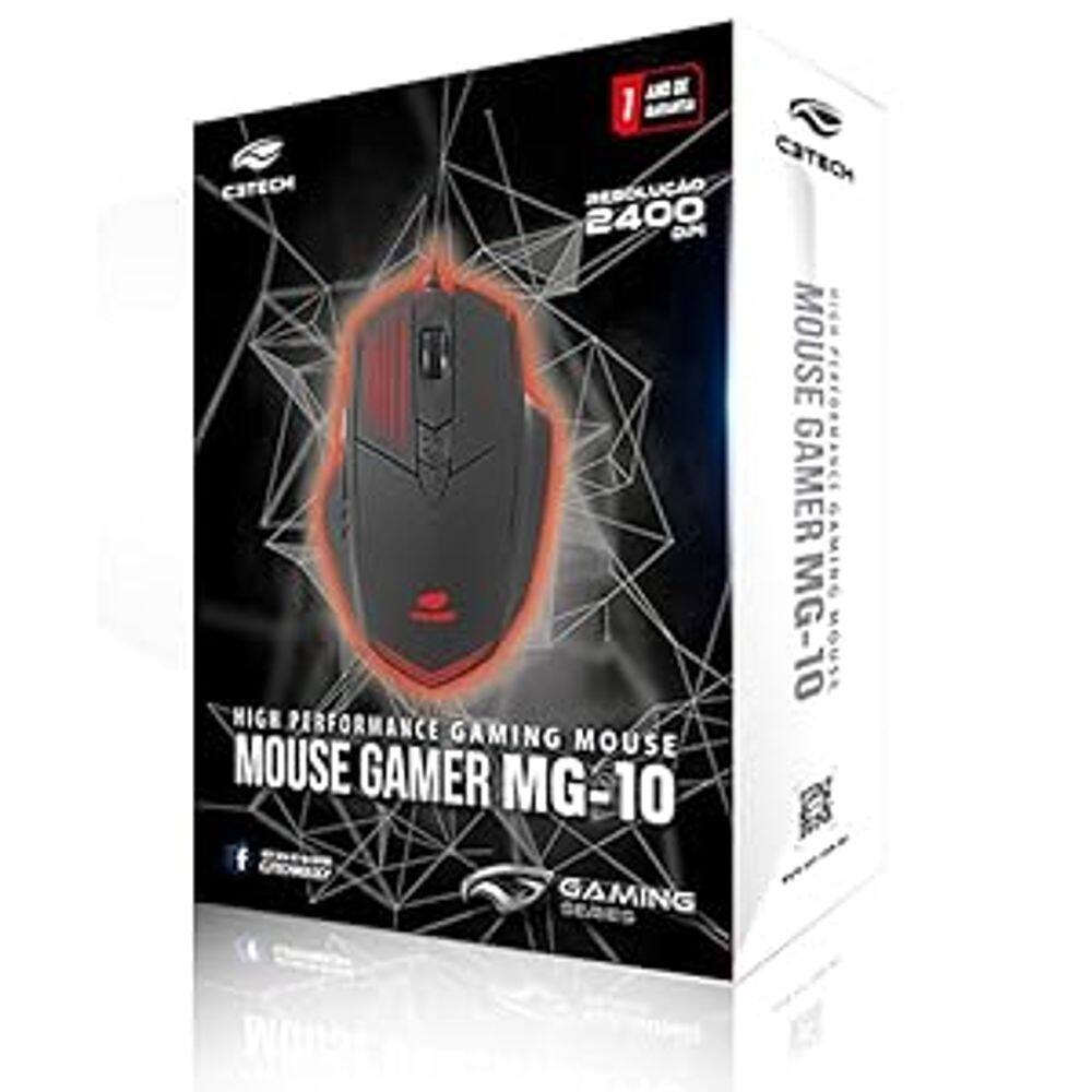 Mouse Gamer Optico Mg-10Bk Preto Usb C3 Tech