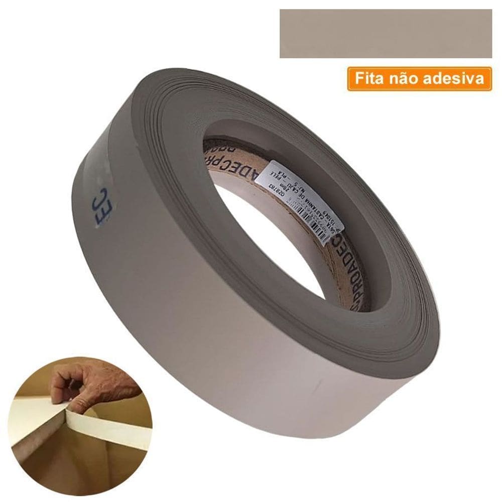 Fita De Borda PVC Castanha De Caju - Pele 35mm X 20m Proadec
