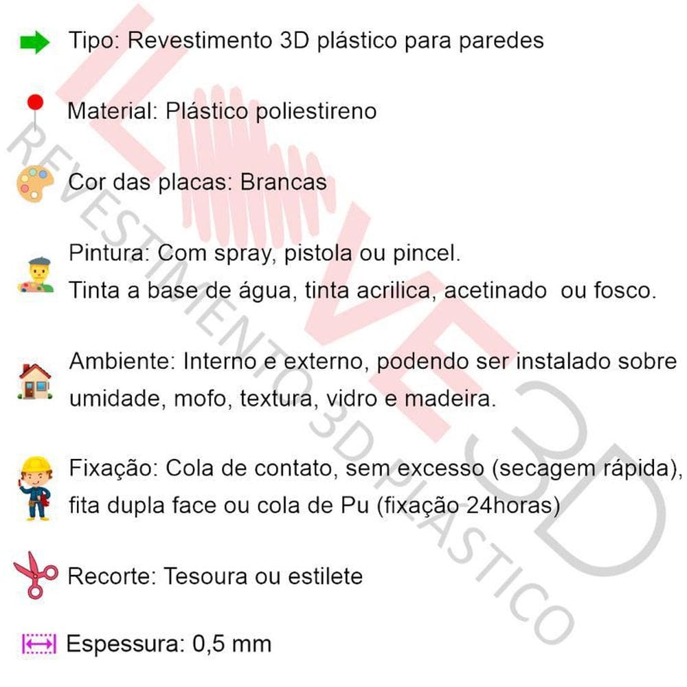 28 Placas Decorativas 3D Revestimentos Paredes 0,5Mm Ripado