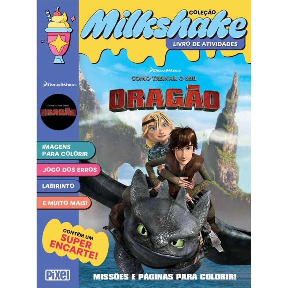 MilkShake Como Treinar o seu Dragão: Missões e páginas para colorir
