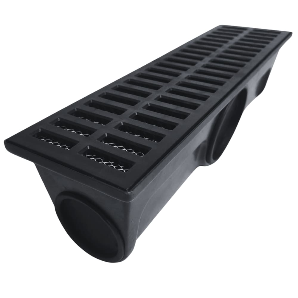 Ralo Plástico 15x50 e Cocho 3 Saídas 75mm para Áreas Externas, Piscinas e Decks