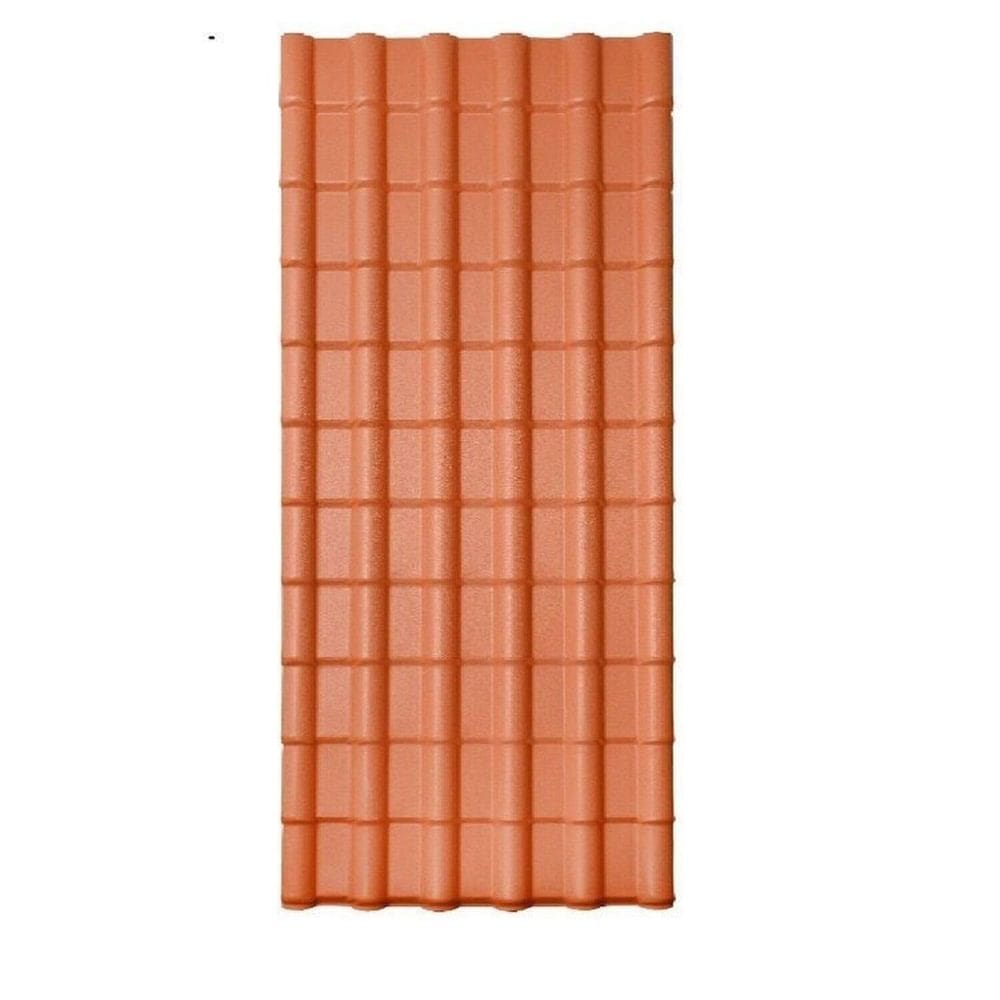 Kit com 10 Telhas Pvc Colonial 1,98m X 0,88m X 1,7mm 6 Ondas com Kit Fixação Lux Telhas Ceramica