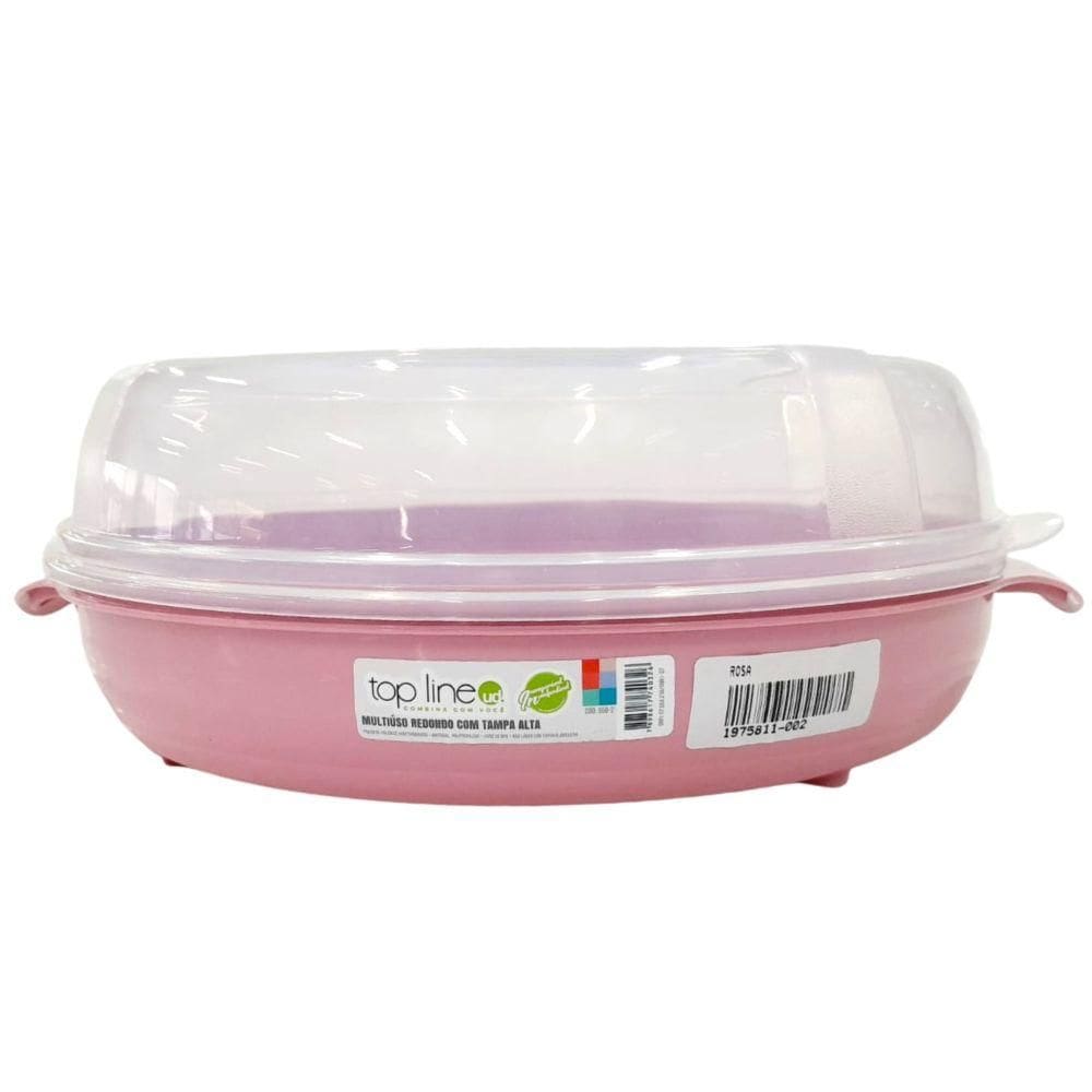Organizador Redondo Tampa Alta 2,5 L Rosa - Top Line