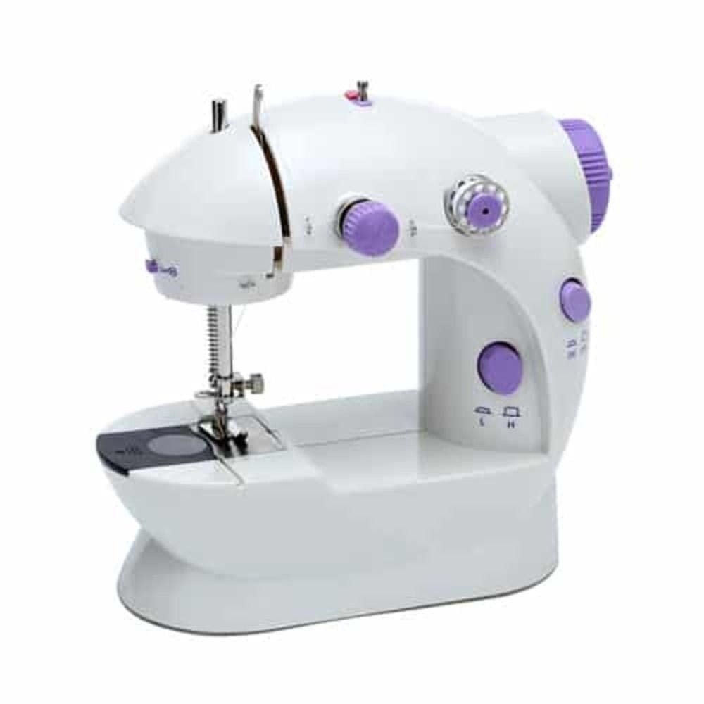 Maquina De Costura Mini Portatil Eletrica Reta Pedal Bobinas Agulha De Mesa Bivolt