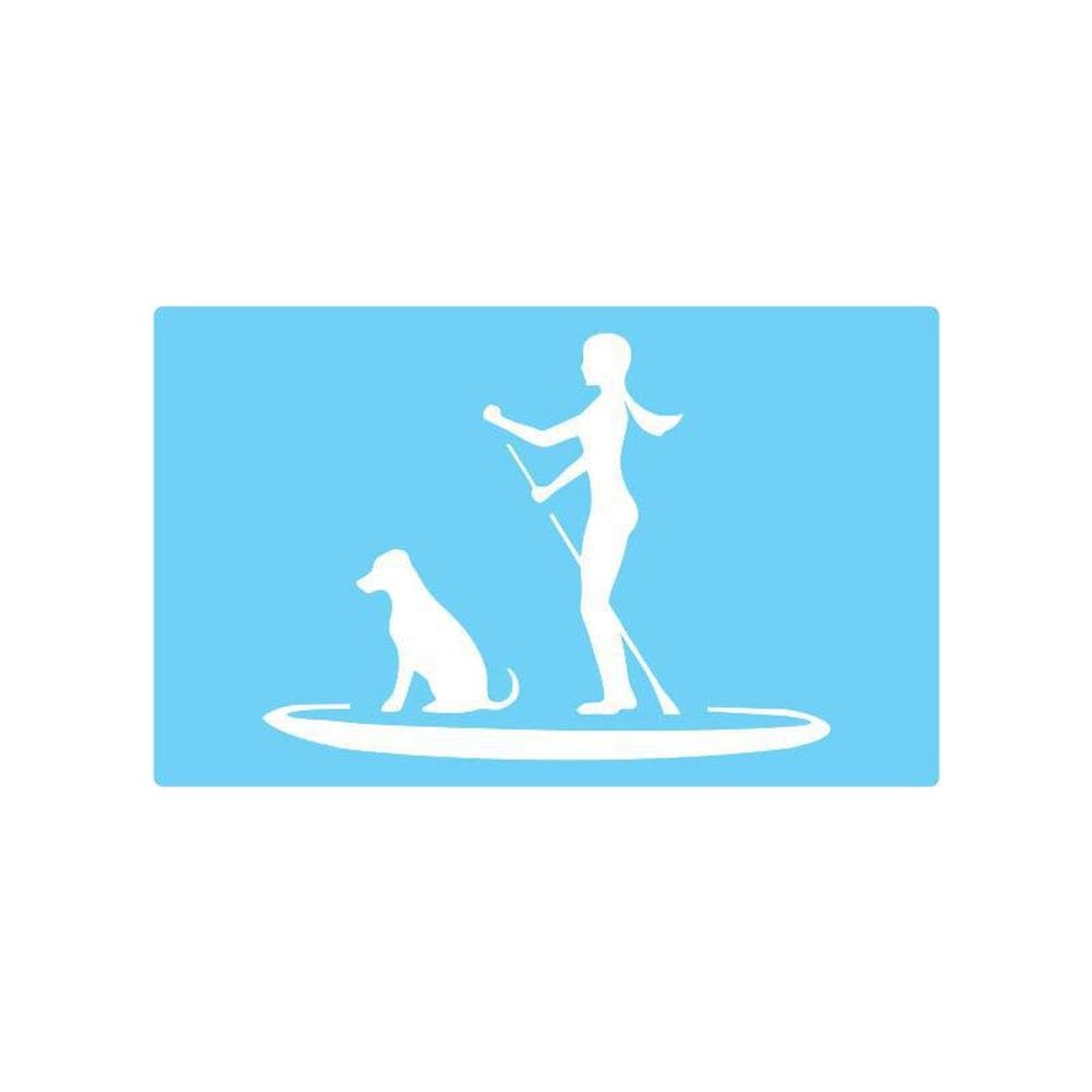 Stencil De Parede Tamako Stand Up Paddle - 55X90Cm - Ref 399