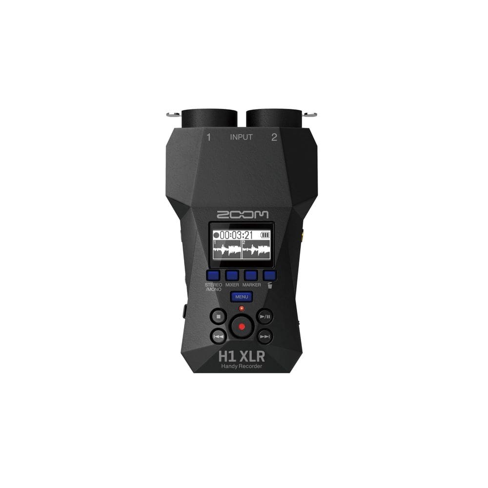 Gravador prático Zoom H1 XLR com flutuação de 32 bits e 2 XLR/TRS