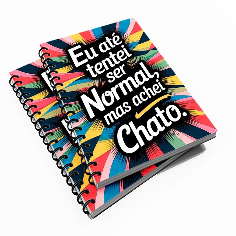 Caderno Pequeno 1/4 96 fls Mot. Tentei Ser Normal