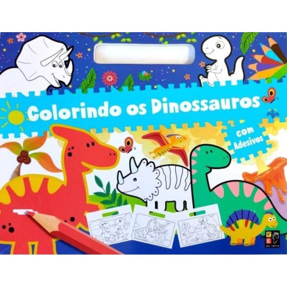 Colorindo - Os Dinossauros Com Adesivos