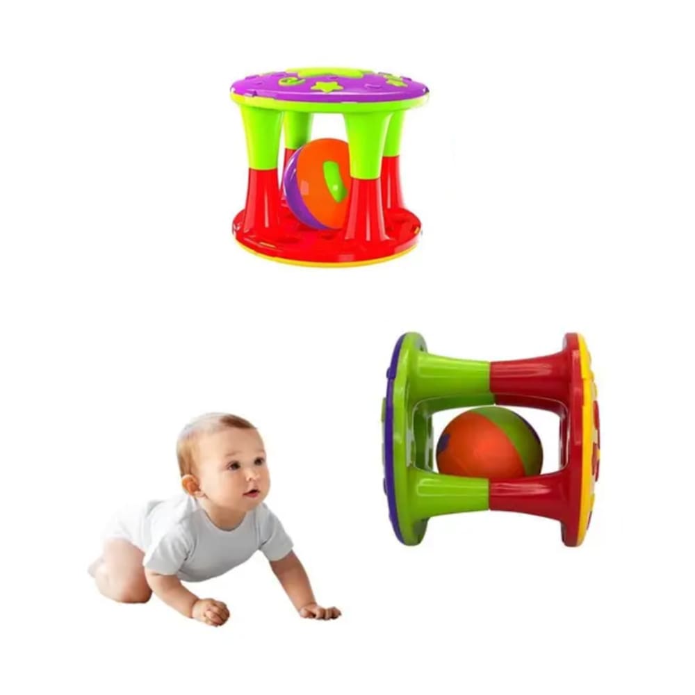 Brinquedo Torre Chocalho Sensorial  Bebê Resistente Colorido