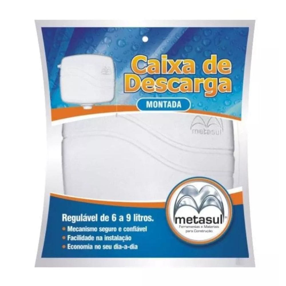 Caixa de Descarga Plástica 9 L Branca Metasul Branca