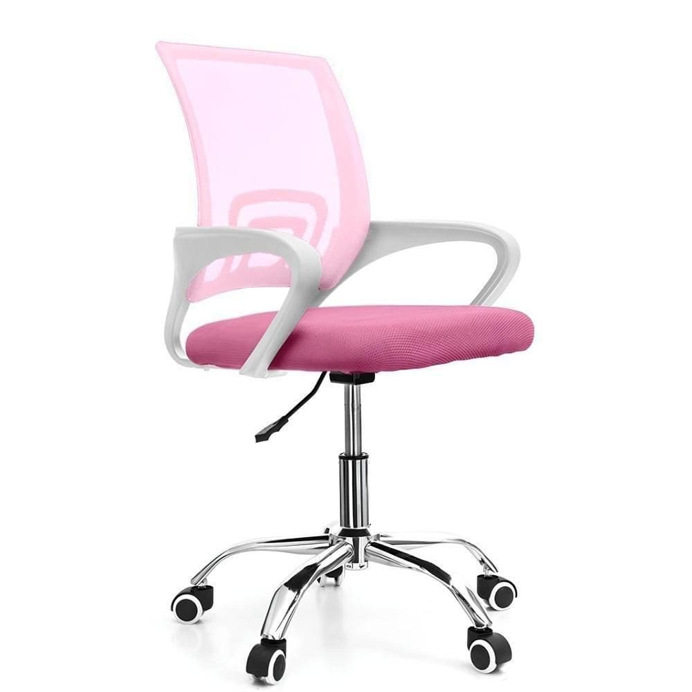 Cadeira Escritório Secretária Com Rodinha Fortt Lisboa Rosa