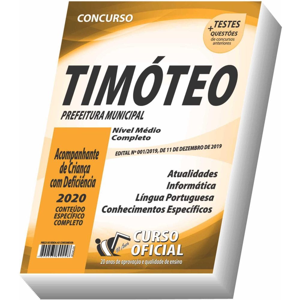 Apostila Timóteo - Acompanhante De Criança Com Deficiência