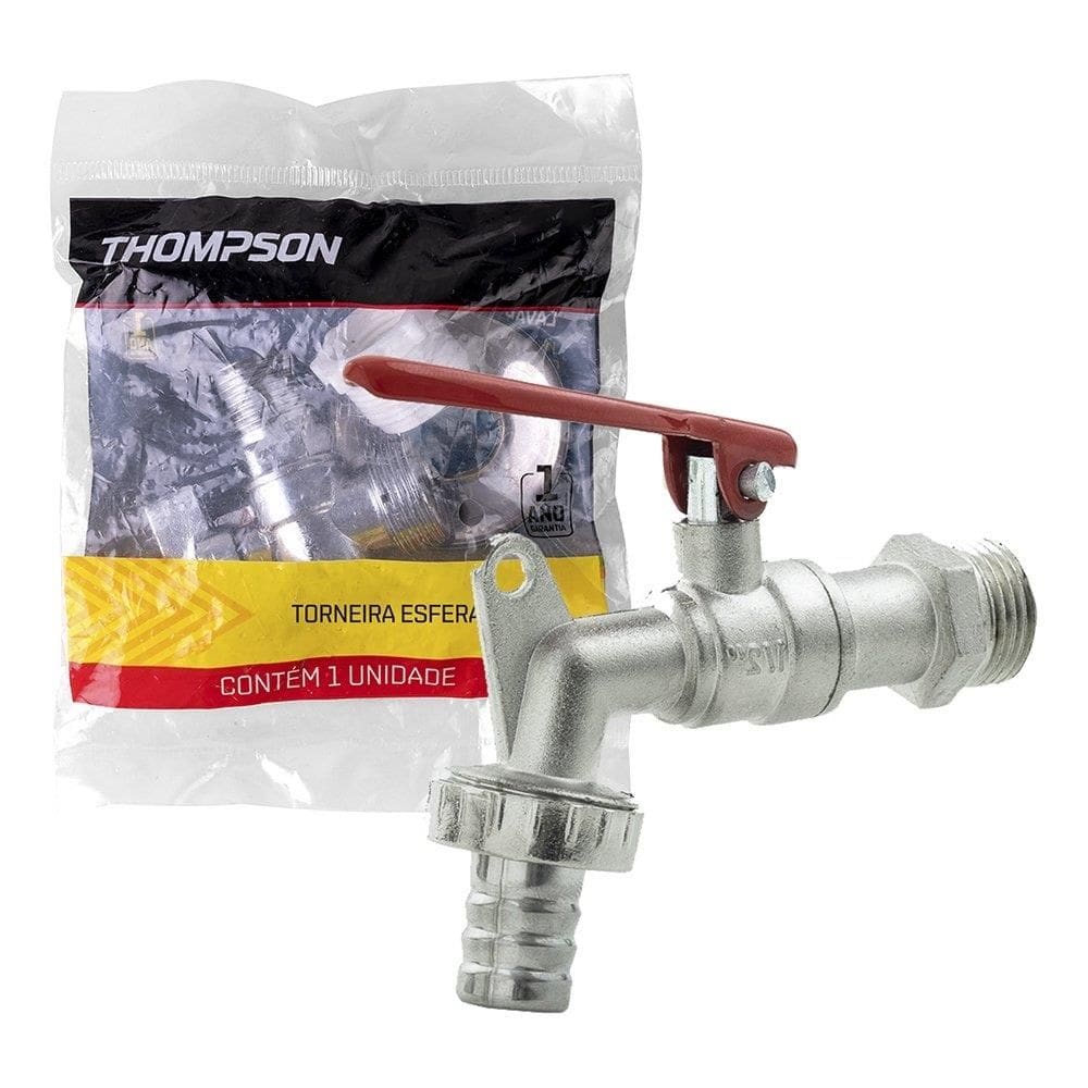 Torneira Esfera Cadeado Thompson para Jardim 1/2"x3/4"