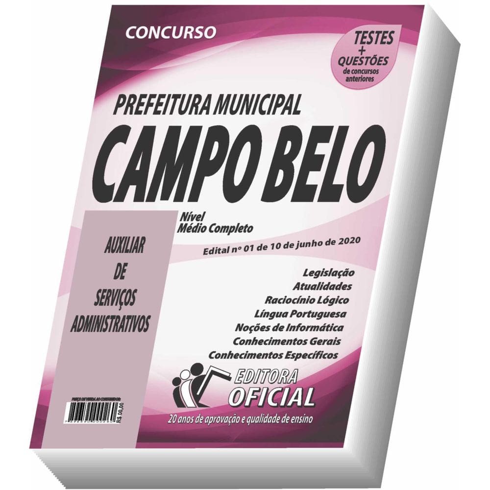 Apostila Campo Belo - Auxiliar De Serviços Administrativos