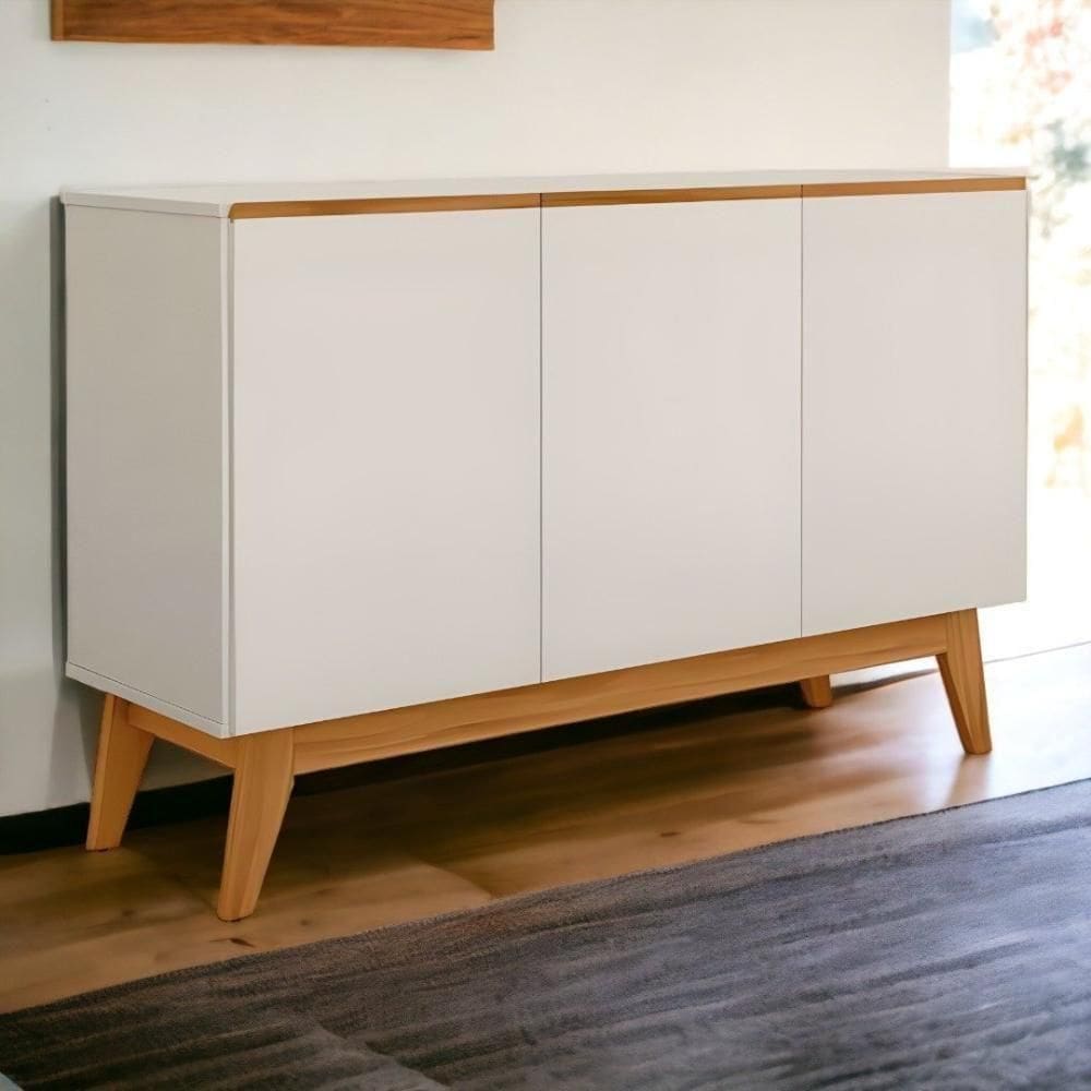 Buffet Ares Lux 3 Portas Off White Tebarrot