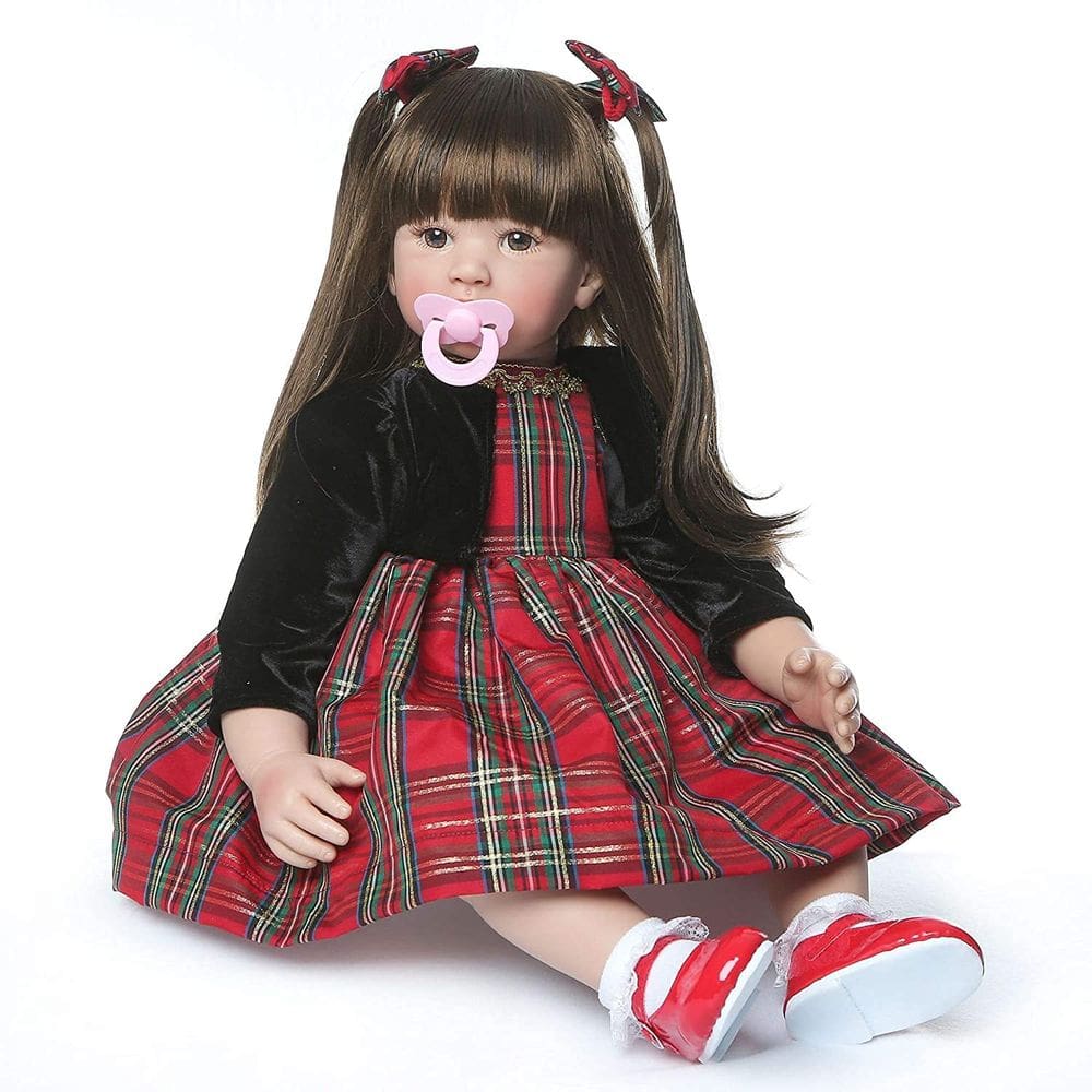 Boneca infantil renascida Gaozhi, garota realista de 60 cm com vestido de princesa