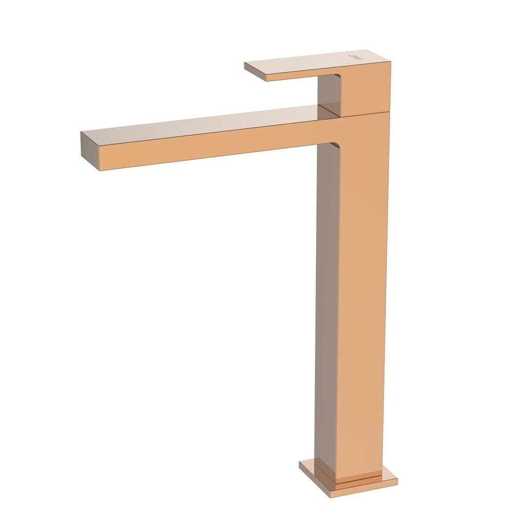 Torneira de Mesa Bica Alta para Lavatório Madrid Jiwi Rosé Gold