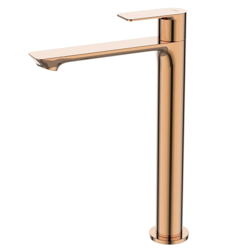 Torneira de Mesa Bica Alta para Lavatório Mykonos Jiwi Rosé Gold