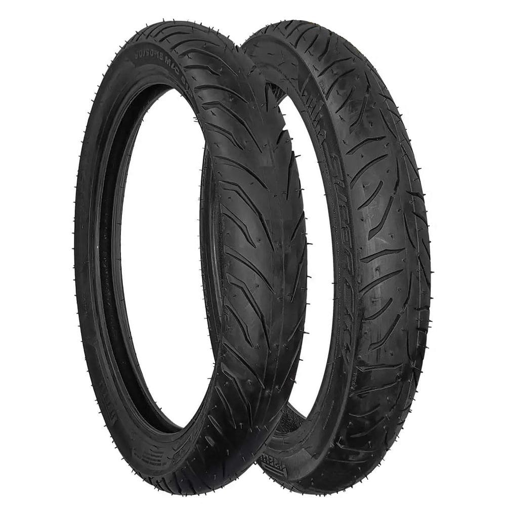 Par Pneu 80/100-18 42P+ 100/90-18 56P Super City Pirelli Uso Sem Camara Factor Fazer Ybr125 Cg125 150 160 Cbx200 Yes 125