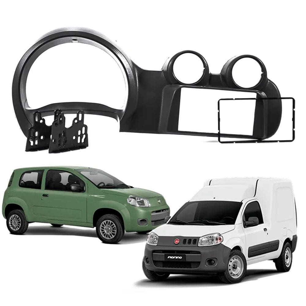 Moldura Painel Multimidia 2Din 7 Pol Fiat Uno Vivace Fiorino