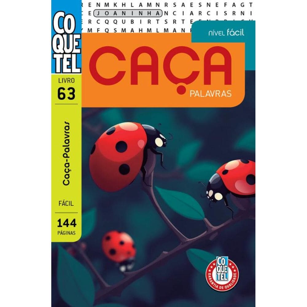 Livro Coquetel Caça-Palavras 63: Nível Fácil