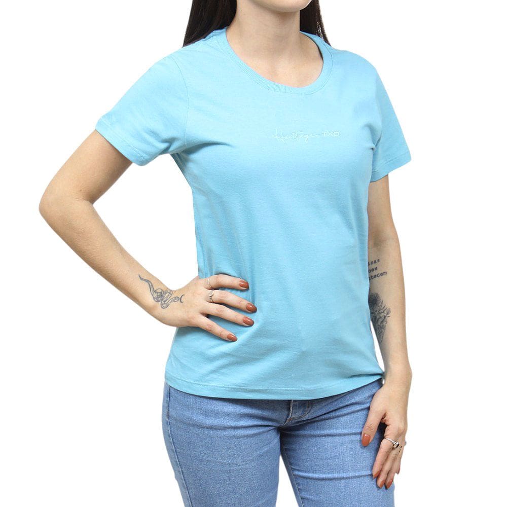 Camiseta Feminina Azul TXC 38408