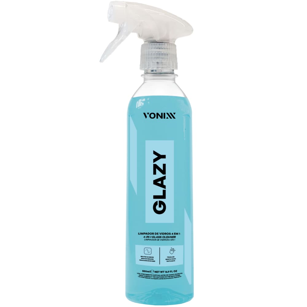 Limpador De Vidros Vonixx Glazy 500ml Brilho Intenso E Proteção