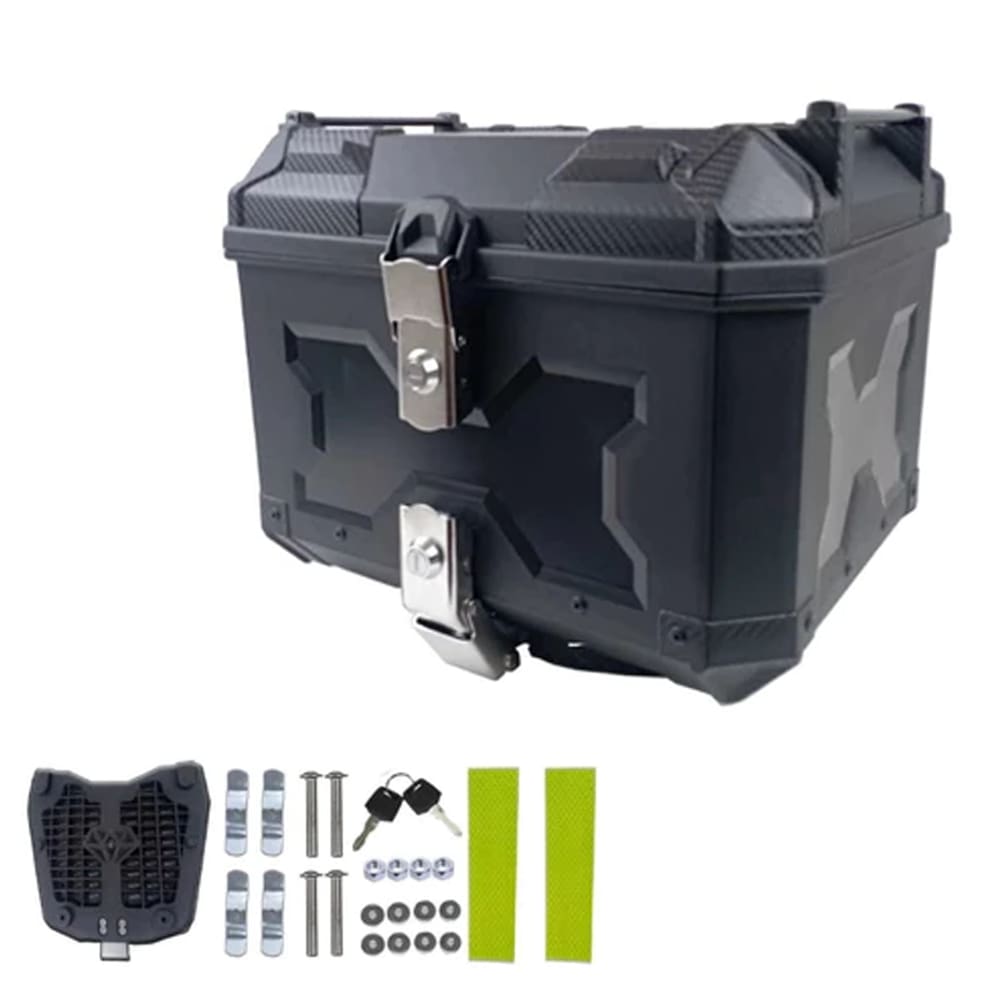 Baú Bauleto Top Box 45 Litros Forrado Com Base Universal