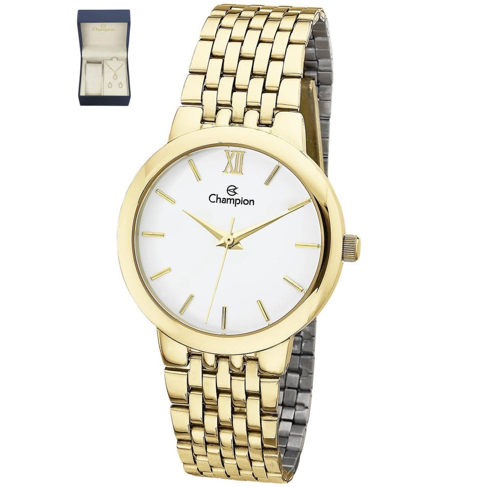 Relógio Feminino Champion Ch22091W Dourado