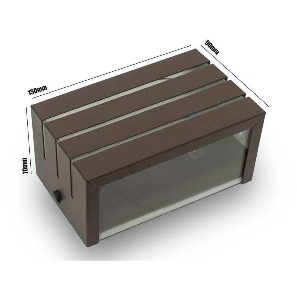 Kit 06 Unidades Arandela Frisada Marrom Parede Externa