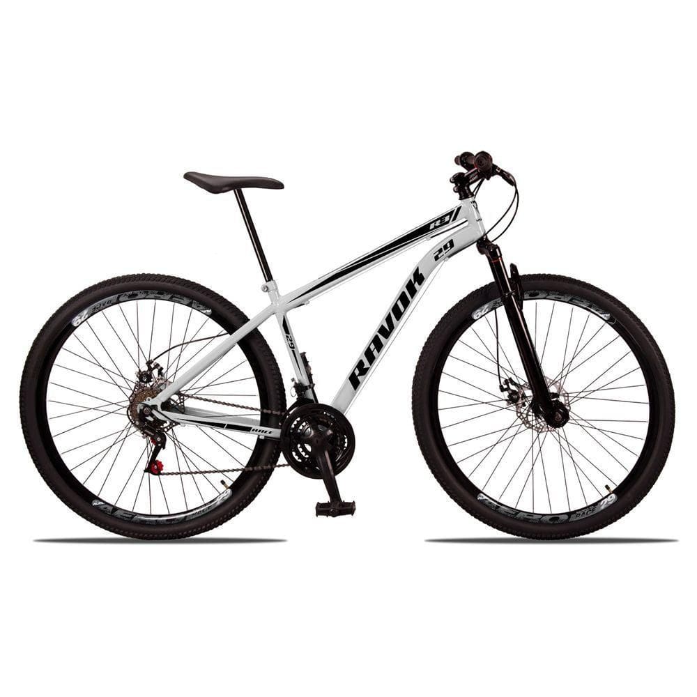 Bicicleta Aro 29 Suspensão Shimano Bike 21 Marchas Aço Branco