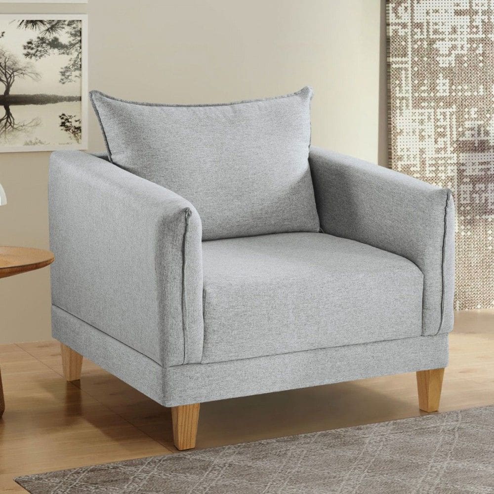 Poltrona Marromina Linho/Gelo - Cellflex