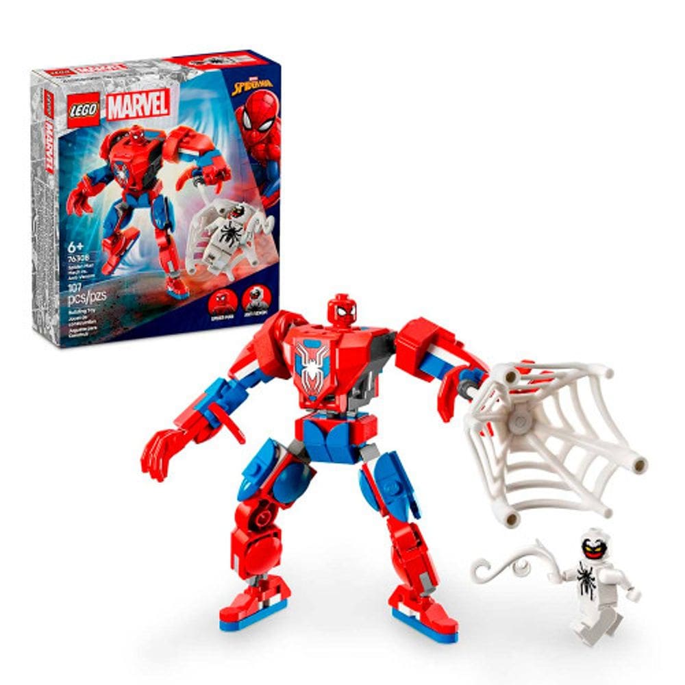 LEGO Marvel Super Heroes Robô do Homem-Aranha vs. Anti-Venom 107 Peças 76308
