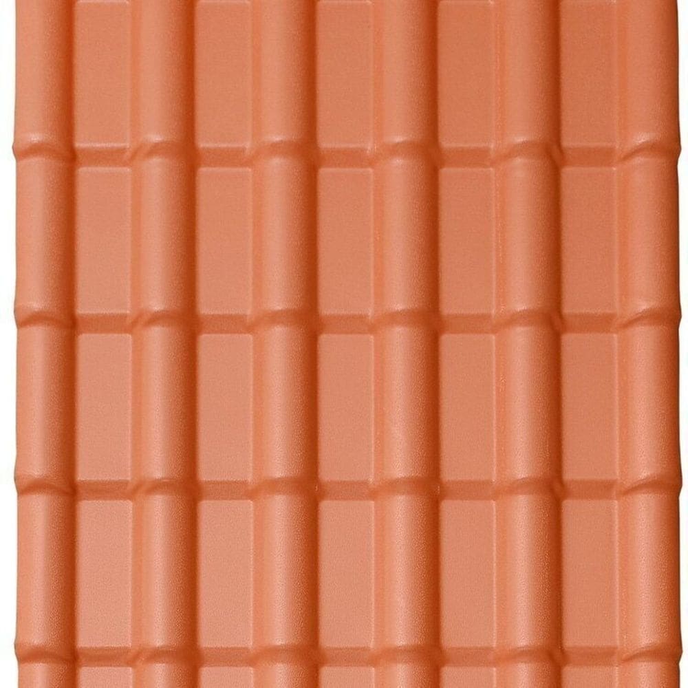 Kit com 20 Telhas Pvc Colonial 2,42m X 0,88m X 1,7mm 6 Ondas Lux Telhas Ceramica