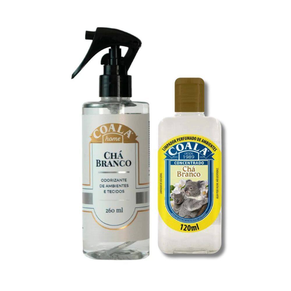 Kit Coala Chá Branco Essencia 120Ml + Spray Odorizante 260Ml