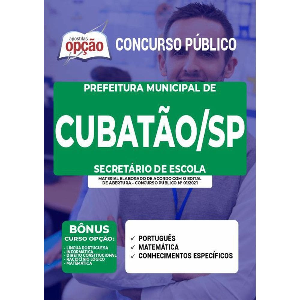 Apostila Prefeitura Cubatão Sp - Secretário De Escola
