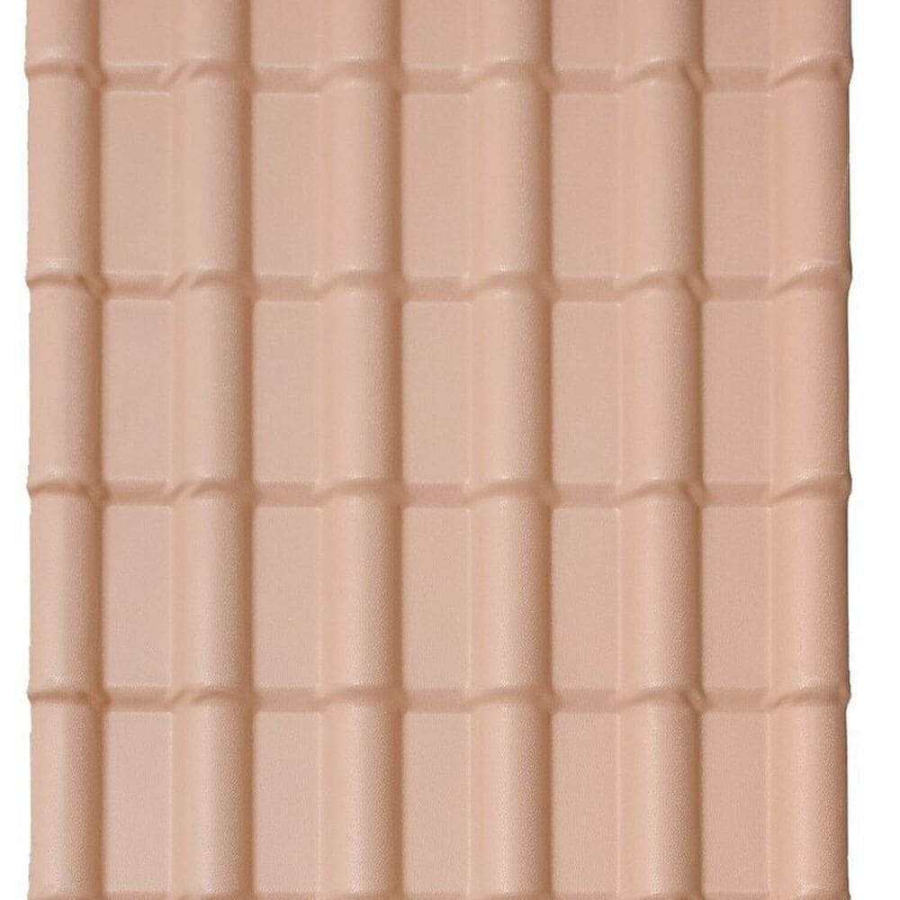 Kit com 15 Telhas Pvc Colonial 3,30m X 0,88m X 1,7mm 6 Ondas com Kit Fixação Lux Telhas Marfim