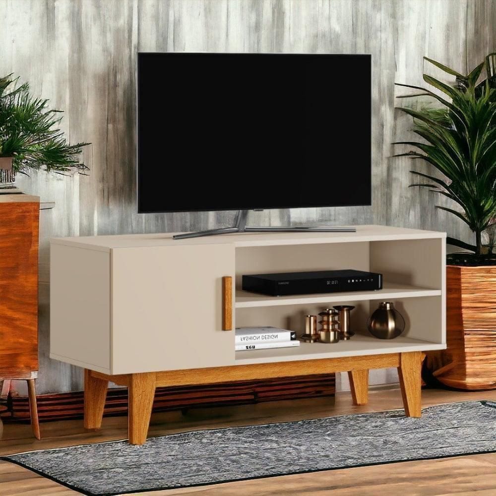 Rack Com Prateleiras Denver Off White E Naturalle Carmolar