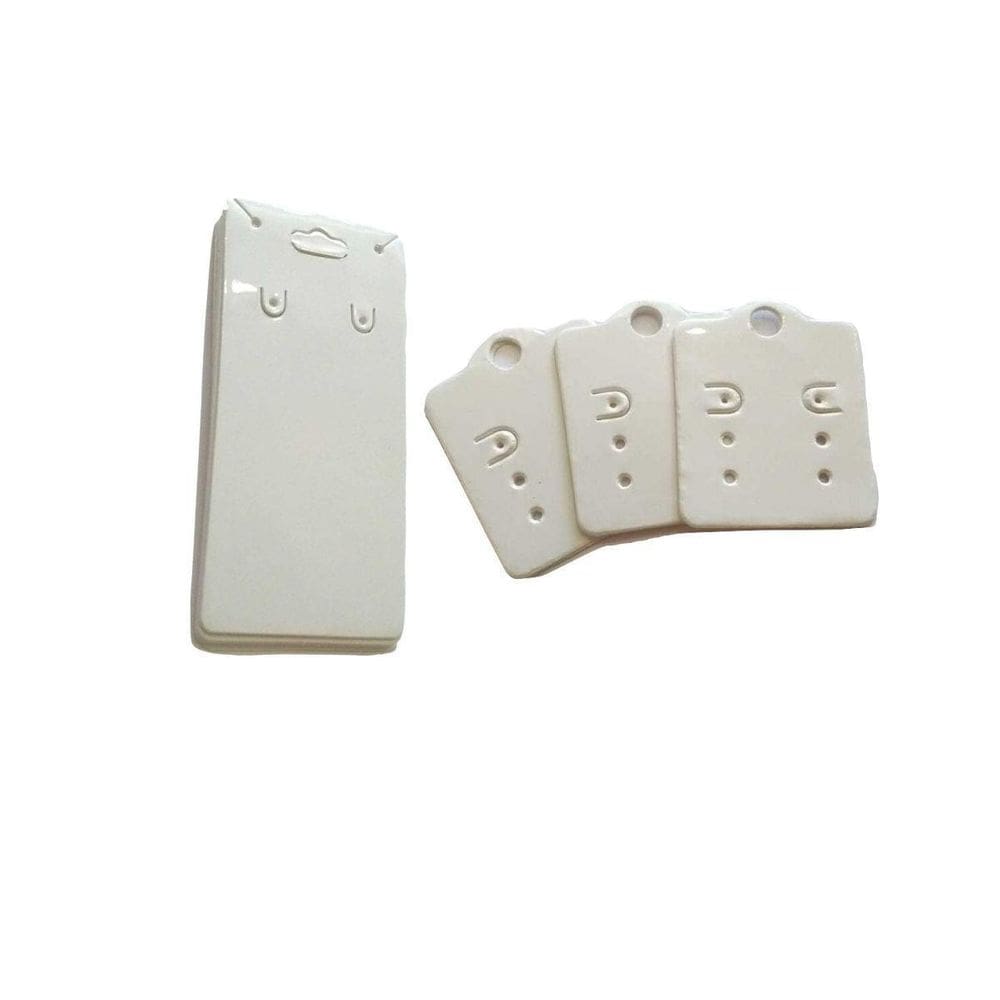 Kit 200 Tags Brincos + 200 Tags Para Corrente Branco