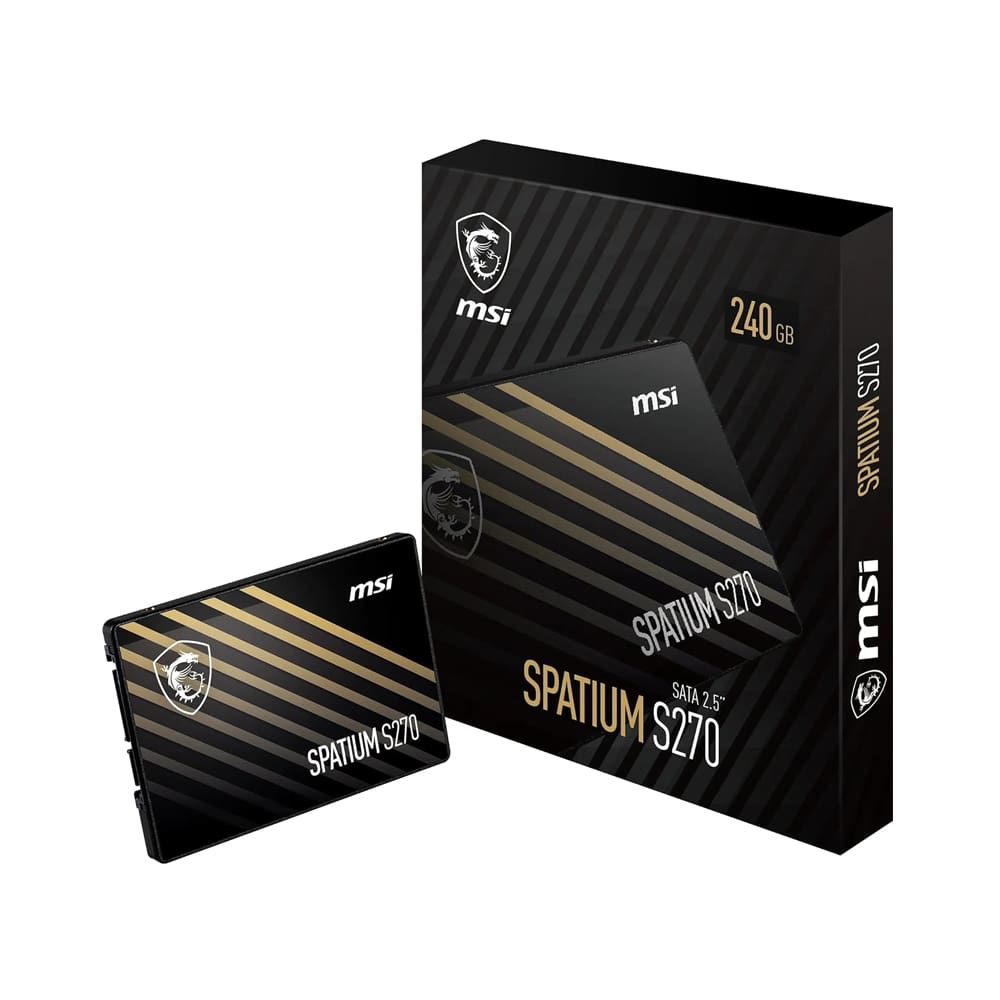 SSD MSI Spatium 240GB S270 SATA3 Leitura 500MB/S Gravação 400MB/S