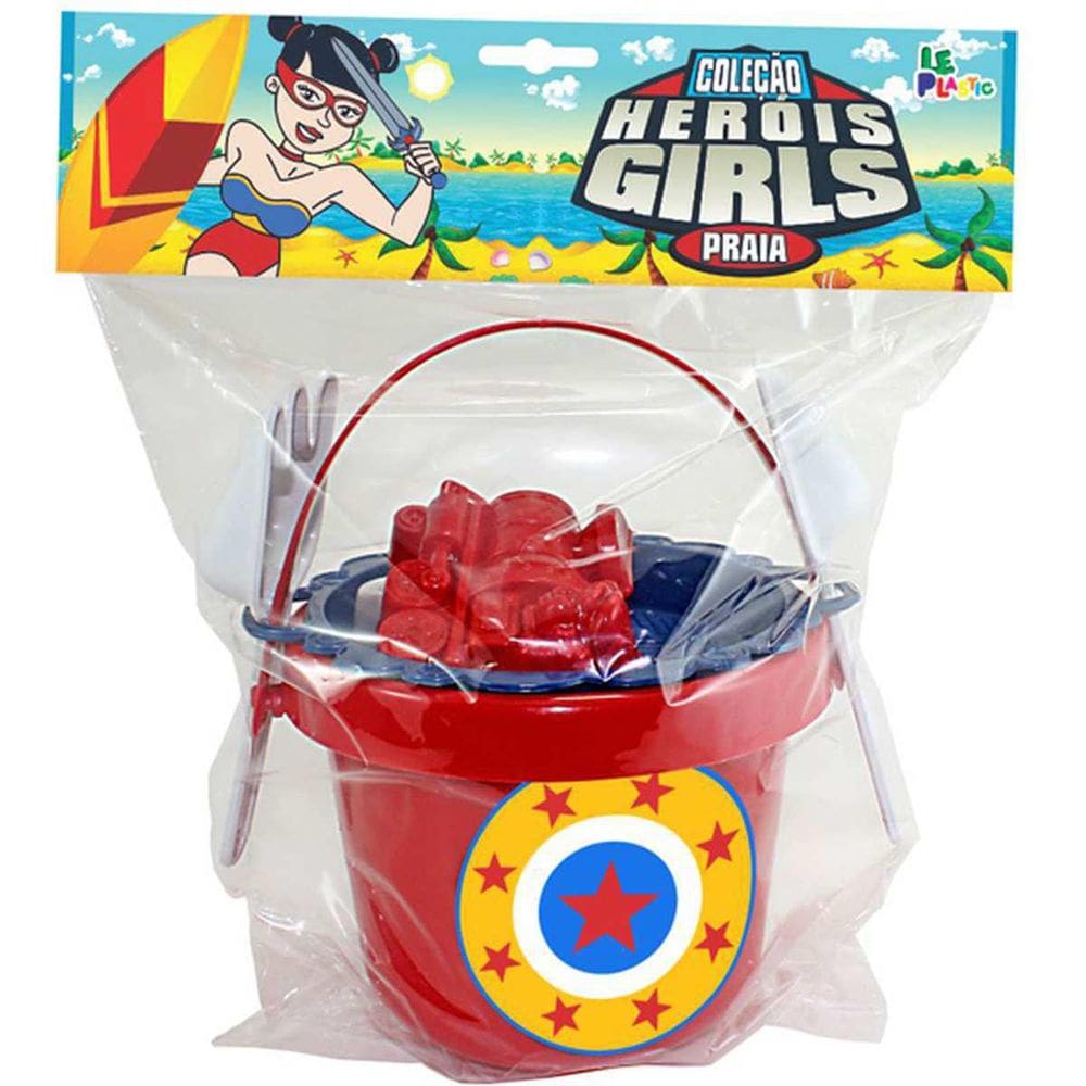 Baldinho De Praia Girls 15Cm Com 7 Pecas