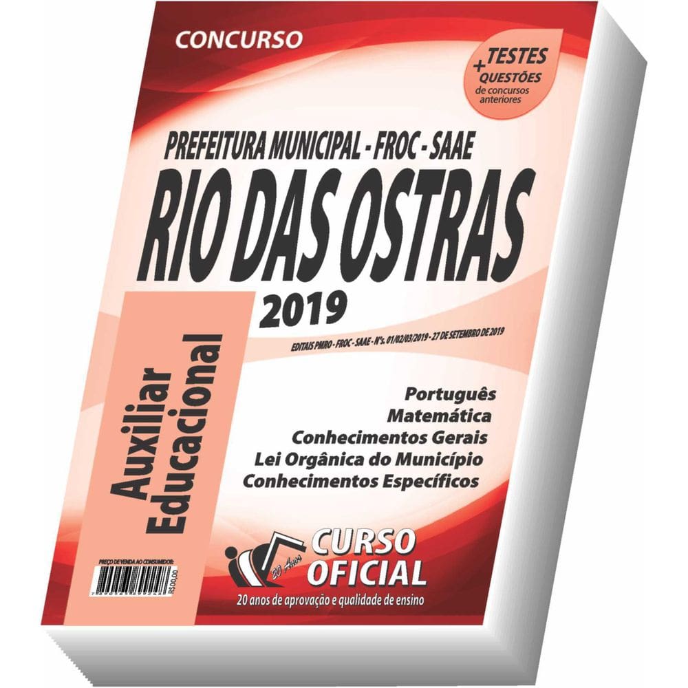 Apostila Rio Das Ostras - Auxiliar Educacional